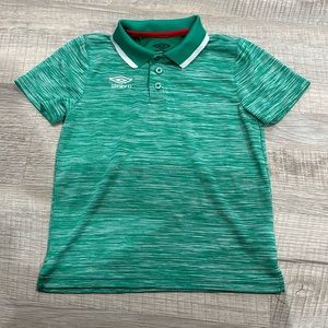 Green umbro polo shirt size 6/7 boys/girls